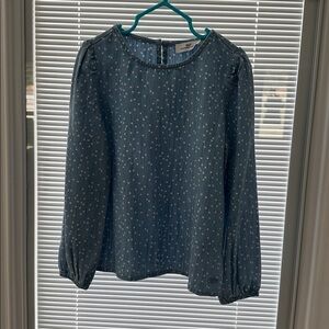Vineyard Vines‎ Chambray Top with White Dots
